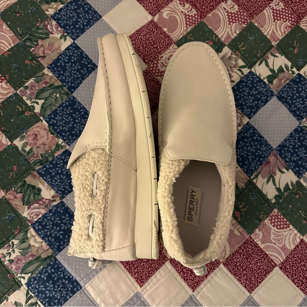 Sperry Moc-Sider Teddy Ivory, Size 9M